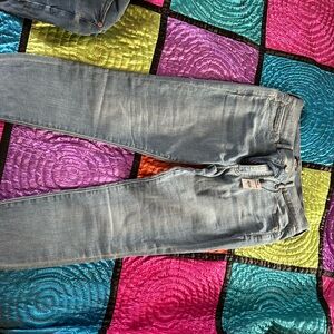 Express Light Blue Straight Leg Jeans